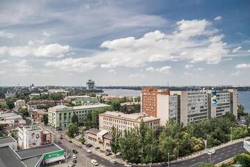 Фото номера Апартаменты с 1 спальней и балконом, вид на реку Апарт-отели Best Apartments in Most City г. Днепр 22