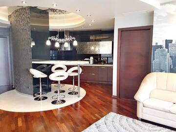 Фото номера Апартаменты с 2 спальнями и балконом, вид на реку Апарт-отели Best Apartments in Most City г. Днепр 6