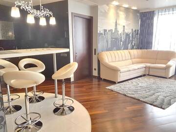 Фото номера Апартаменты с 2 спальнями и балконом, вид на реку Апарт-отели Best Apartments in Most City г. Днепр 7