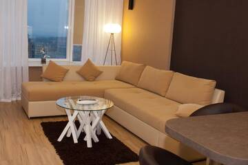 Фото номера Апартаменты Делюкс с 1 спальней и балконом Апарт-отели Apartment-Hotel Panorama г. Днепр 10