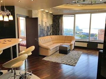 Фото номера Апартаменты с 2 спальнями, балконом и видом на реку Апарт-отели Most City Apart-Hotel г. Днепр 8