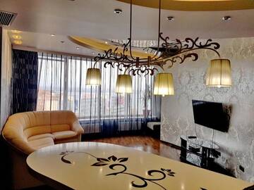 Фото номера Апартаменты с 2 спальнями, балконом и видом на реку Апарт-отели Most City Apart-Hotel г. Днепр 16