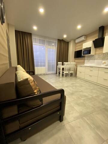 Фото номера Семейный люкс с балконом Апартаменты Soul City Apart Hotel г. Днепр 10