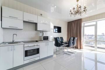Фото номера Апартаменты с 1 спальней Апартаменты Lux Most City Area, Panoramic city View г. Днепр 8